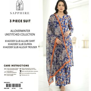 Sapphire Winter Collection – 3 Piece Unstitched Khaddar Suit | Article 9 |