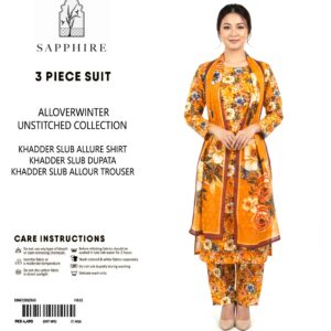 Sapphire Winter Collection – 3 Piece Unstitched Khaddar Suit | Article 8 |