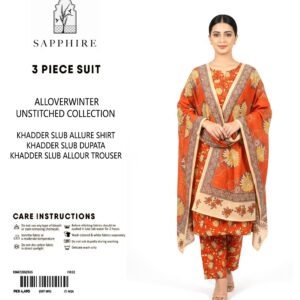 Sapphire Winter Collection – 3 Piece Unstitched Khaddar Suit | Article 11 |