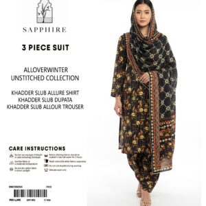 Sapphire Winter Collection – 3 Piece Unstitched Khaddar Suit | Article 13 |