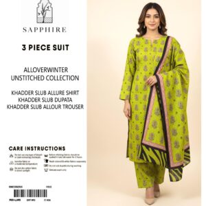 Sapphire Winter Collection – 3 Piece Unstitched Khaddar Suit | Article 15 |