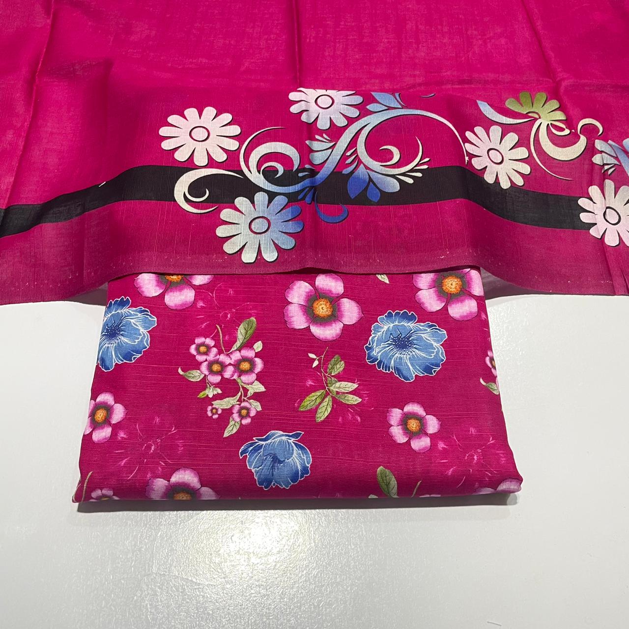 3 Piece Unstitched Khaddar Suit for Women, Premium Khaddar - Image 3