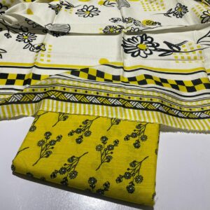 3 Piece Unstitched Khaddar Suit for Women, Premium Khaddar